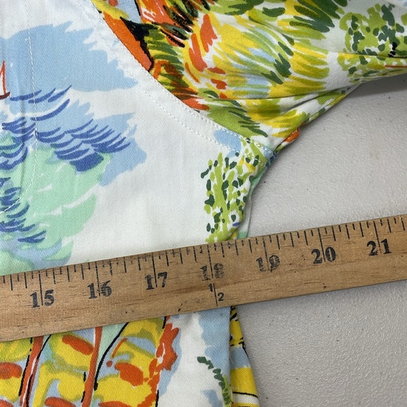 Caktus denim sail boat print jacket Sz S - Picture 10 of 11